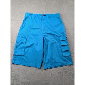 Polo Ralph Lauren Mens Blue Cargo Shorts Size 36 Flat Front Cotton Twill Utility